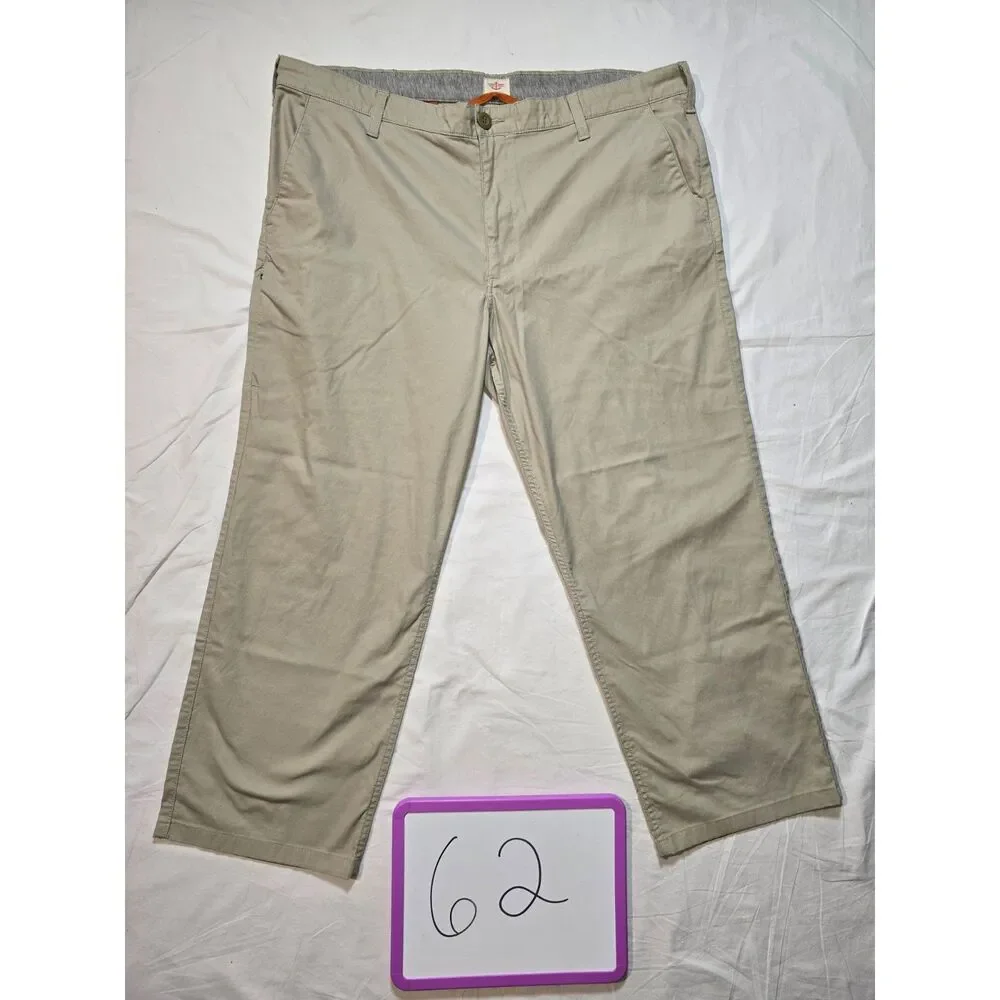 Dockers Khaki 5 Pocket Size 42 x 30 Chino Pants Zippered Side Pocket - 62